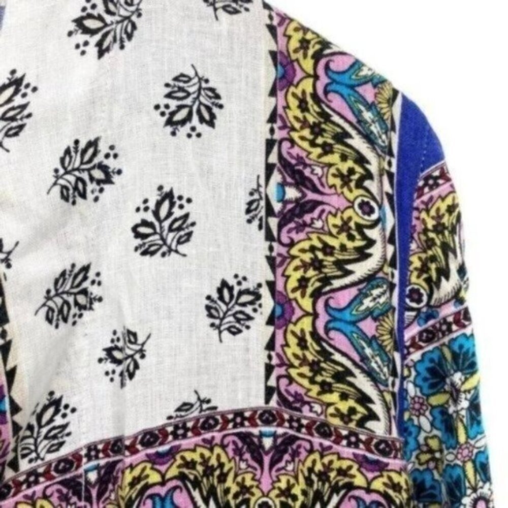 Chico’s Patchwork Linen Kimono Duster Jacket - image 5